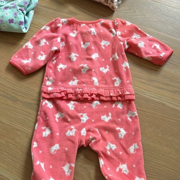 4 micro fleece carters zipper footies NB-3M - Picture 4 of 12